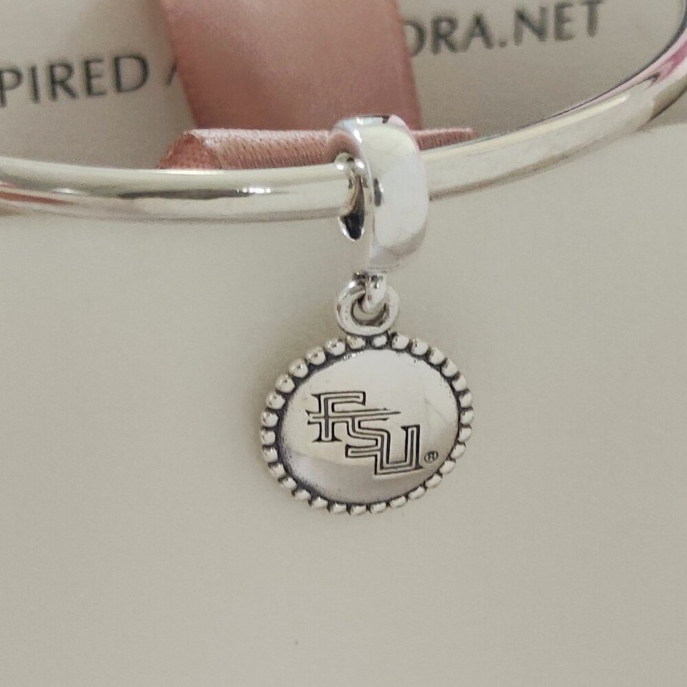Pandora Florida State Seminoles Dangle Charm S925 Silver with box - Picture 1 of 7